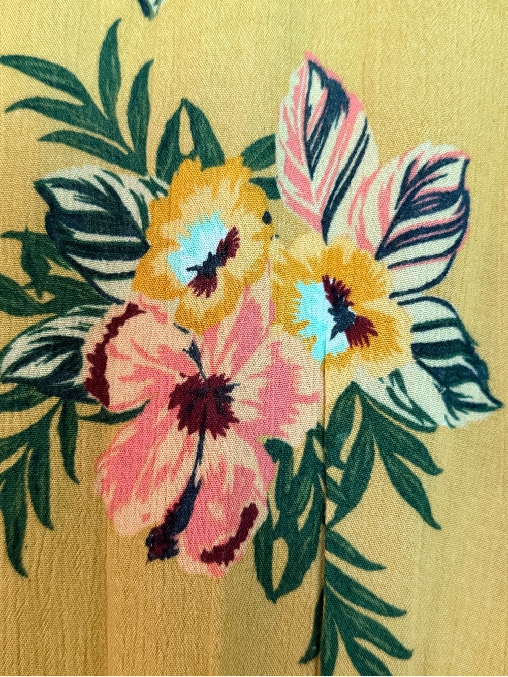 Rip Curl Mustard Floral Wrap-Style Maxi Dress - Picture 5 of 6
